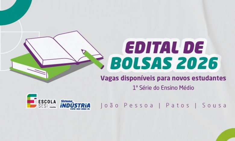 Prorrogadas as inscrições do processo seletivo de bolsas de estudo na Escola SESI da Paraíba Prorrogadas as inscrições do processo seletivo de bolsas de estudo na Escola SESI da Paraíba