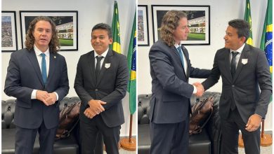 Veneziano recebe o prefeito de Santa Rita, Jackson Alvino, em Brasília e renova compromissos com sua gestão