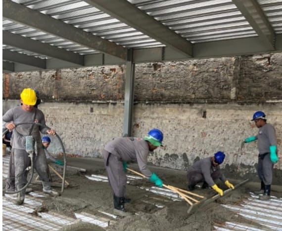 CAPITÓLIO DA EDUCAÇÃO: Começa fase de concretagem da laje onde será construída a biblioteca