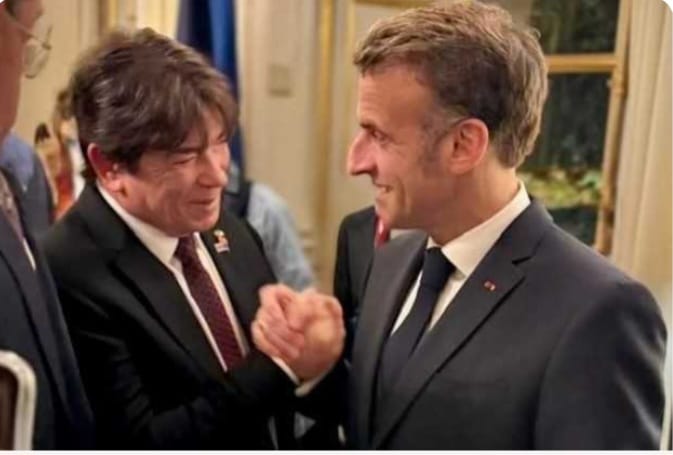 Representando a FIEPB e a Nordeste Forte, Cassiano Pereira encontra presidente da França durante evento do Grupo de Líderes Empresariais