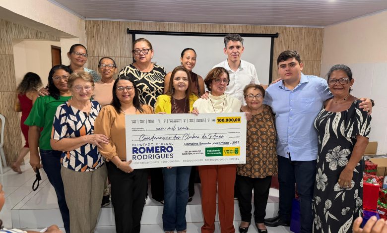 Deputado Romero Rodrigues destina R$ 100 mil aos Clubes de Mães de Campina Grande e anuncia novo aporte para 2026 Deputado Romero Rodrigues destina R$ 100 mil aos Clubes de Mães de Campina Grande e anuncia novo aporte para 2026
