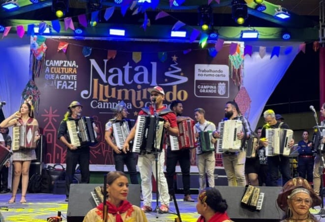 Natal Iluminado 2025 reúne cerca de 400 artistas e celebra o Dia Nacional do Forró em Campina Grande
