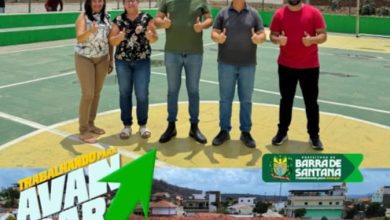 Prefeitura de Barra de Santana inicia obras de cobertura da quadra esportiva da Escola Maria Oliveira, no Mororó