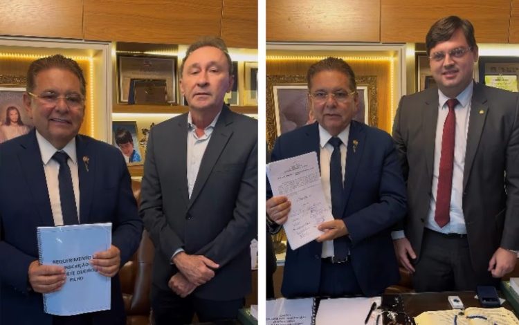 Deusdete Queiroga e Taciano Diniz oficializam candidaturas ao Tribunal de Contas do Estado  Pedro Pereira